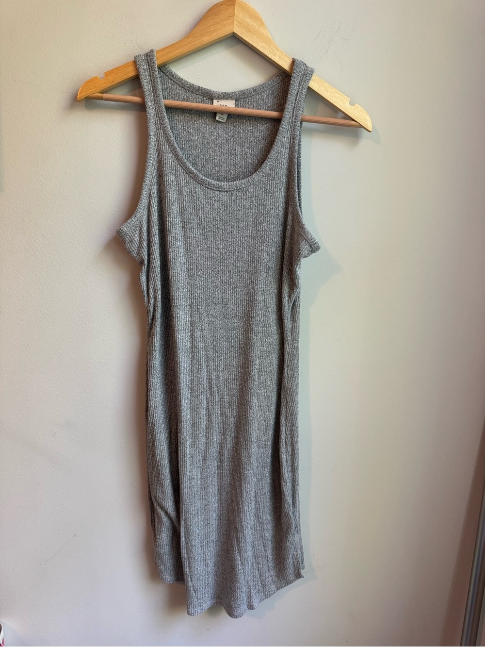 a new day Grey Ribbed Midi Tank Dress casual fitted stretch